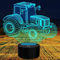 PONLCY 3D Illusion Lampe Traktor Led Nachtlicht, 16 Farben Fernbedienung USB Schreibtischlampen, Schlafzimmer Dekoration Tischlampe für Kinder Weihnachten Geburtstag Geschenke