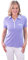 Fashion Friendly Ladies Floral Collar Polo Shirt Lilac - Medium