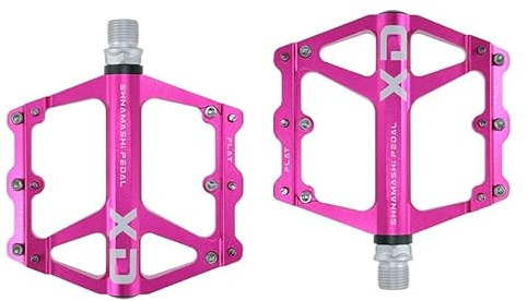 Pedale Fahrrad MTB Fahrradpedale Fahrradpedale 9/16 Zoll Spindel Universal Cycling Pedale CNC Aluminiumlegierung Leichtes Fahrradpedale Fahrradpedale (Color : Pink)