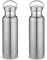 Volhoply 600ml Insulated Water Bottles Bulk Two Pack,Stainless Steel Double Wall Sport Bottle with Lid of Handle,Metal Reusable Flask with Cup Cap for School,Cyclists,Gift (Silver,Set of 2)