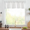 TOPICK White Net Curtains 16 Inch Drop Small Cafe Curtains Short Sheer Voile Curtain Valance for Kitchen Sink Bedroom Bathroom Cupboard Rod Pocket 1 Panel