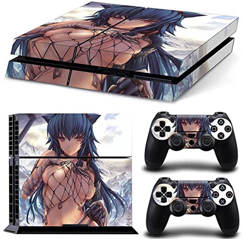 BUCEN Anime Für PS4 Skin Für Konsole Und Controller Vinyl-Aufkleber, Für PS4 Aufkleber Wrap Cover Skin Full Set Langlebig Kratzfest 65893 Kratzfest