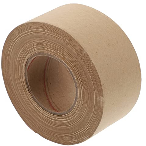 Tofficu Ruban Kraft Gommé Activé À L'Eau 50M X 1.9Cm Ruban Adhésif Papier Kraft Résistant À L'Eau Facile À Déchirer Écriture Possible Outil D'Emballage Pour Bricolage Et Usage Domestique