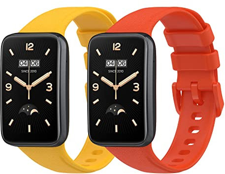 BDIG 2 Pcs Kompatibel Für Xiaomi Mi Band 7 Pro Armband, Sport Silikon Uhrenarmband Mi Band 7 Pro Armband Smartwatch Ersatzarmband Xiaomi Mi Smart Band 7 Pro