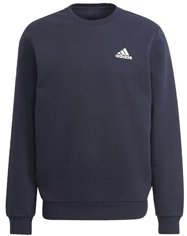 adidas Herren Feelcozy Essentials Fleece Sweatshirt, Legend Ink/White, M