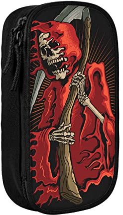 Federmäppchen Federmäppchen Tasche Reißverschluss Organizer Schreibwaren Halter Aufbewahrungsbox für Büro Schule - Sensenmann mit Sense