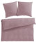 Pure Label Musselin Bettwäsche 200x200 cm mit Kissenbezug 2er Set 80x80 cm aus 100% Baumwolle - Traumhaft weiche, kuschelige Bettwäsche-Sets in Mauve