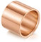 HIJONES Homme Femme Acier Inoxydable Bague de Pouce Large Bande Anneaux Plats Lisses à Coupe Tubulaire Confortable Poli 18MM Or Rose Taille 60