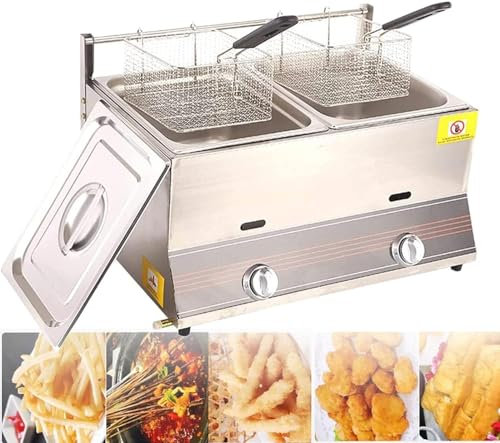 Freidora a gas, freidora de acero inoxidable, freidora a gas comercial freidora freidora de aceite for encimera for restaurante en casa, freidora de aceite for encimera for restaurante en casa for pol
