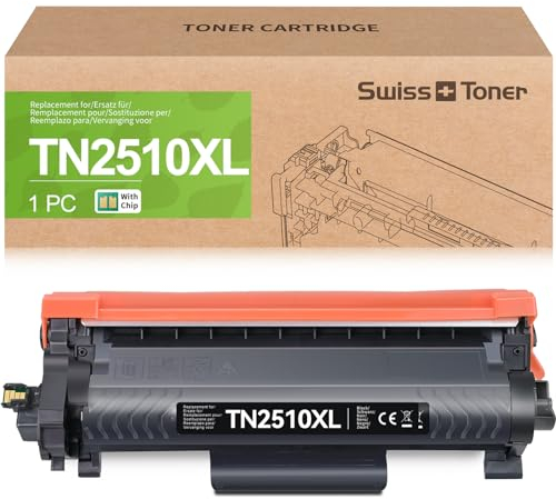 swiss toner TN2510XL Toner Kompatibel für Brother TN2510 TN-2510 TN-2510XL für Toner Brother MFC-L2835DW HL-L2400DWE DCP-L2620DW DCP-L2627DW DCP-L2660DW MFC-L2835DW MFC-L2860DW MFC-L2827DW,1 Schwarz