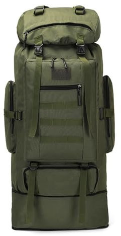 TMTGTS Wanderrucksack 100L Große Kapazität Rucksack Wasserdicht Outdoor Camping Sport Rucksäcke Reiserucksack Camping Bergsteigen Outdoor Sport Rucksack Camouflage Herren Damen Fluchtrucksack