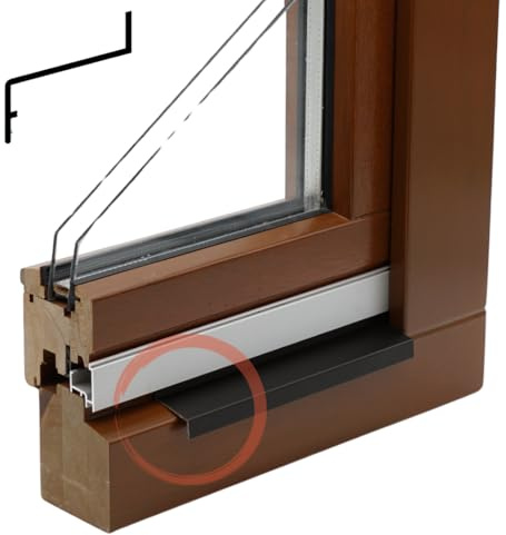 Wasserschenkel Wetterschenkel Fenster Alu Schutz Leiste Wasserablaufleiste Z (Dunkelbronze G216, 70 cm)
