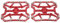 Drfeify Fahrradpedal-Plattform-Adapter Fahrrad-klick-Plattform-Adapter Pedal-Plattform-Adapter für SPD, Aluminiumlegierungspedal für SPDPedale (Rot)