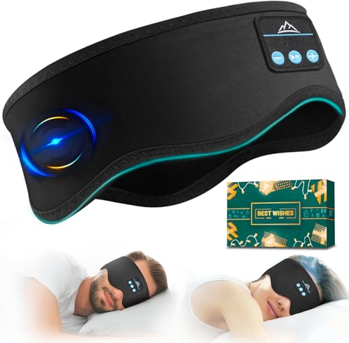 Bandeau Ecouteurs pour Dormir Cadeau Homme: Casque Bandeau Anti Bruit pour Dormir Sport Musique Bandeau Bluetooth Sommeil, Gadget High Tech, Idee Cadeau Femme Cadeau Homme Original Idee Cadeau Noel