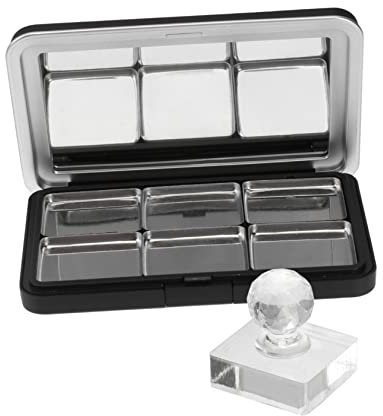 Healeved 4 Sätze Lidschatten-box Make-up-zubehör Kosmetik-rouge-puderpfanne Dappenschale Für Acrylnägel Leerer Lippenstift Lidschattenpfanne Lippenstiftbehälter Magnetischer Lidschatten Wie