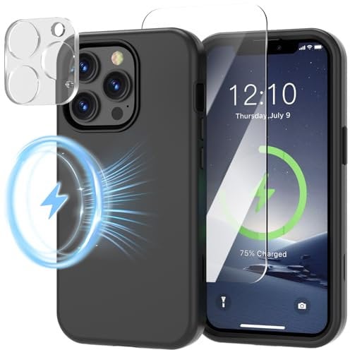 ACKETBOX for iPhone 13 Pro Case, Full Body Rugged Cover,Magnetic Case for iPhone 13 Pro (Black)