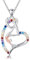 DAYLINLOVE Gymnastik Halskette 925 Sterling Silber Gymnastik Geschenke für Frauen Reach for the Stars Anhänger Halskette Sportschmuck Geschenke für Turnerinnen