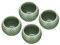 sourcing map Lot de 4 bols à thé japonais faits à la main en céramique Gong Fu pour bureau, maison, cadeaux - Vert - 150 ml