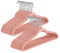 Baroni Home Cintres en velours 50 pièces, cintres de 44,5 cm, gain de place avec surface antidérapante design, capacité de charge élevée, pour manteaux chemises, vêtements rose poudré