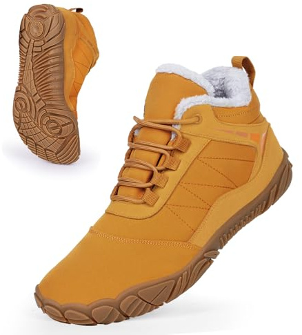 Barefoot Bottes de randonnée d'hiver pour homme et femme - Imperméables - Chaudes - Doublées en fourrure - Confortables - Antidérapantes - Unisexe