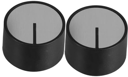 CLISPEED 2stücke Knöpfe Für Gasherd Ersatz Bedienknöpfe Zum Austauschen Kompatibel Mit Verschiedenen Gasherden Made of Abs-material Schwarz Und Silber
