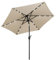 RELAX4LIFE Ombrellone da Giardino 3m/2,7m/2,3m con Luci LED, Ombrellone da Esterno per Protezione Solare, Ombrellone Parasole per Terrazza, Balcone, Spiaggia (Beige-2,3M)