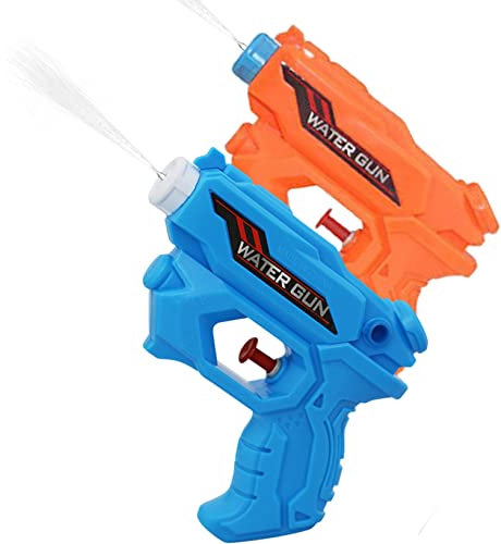 Nyutcwe 2 Pack Wasserpistole für Kinder im Freien im Freien Wasserpistole kleine Poolpistolen Schwimmspielzeug für Jungen und Mädchen (blau und orange)