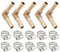 NICENEEDED 5PCS 1/4 Hose Barb Fitting, 90 Degree Elbow Connector, Right Angle Brass Barbed Fitting for Water Fuel Air