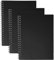 TENLITE (3 Pack A4 Spiral Notebook – Elegant Black Twin Wire Bound Journal with Hard Cardboard Cover, 140 Lined Pages – Stylish & Durable Writing Pad for School, Office, Work, or Personal Notes