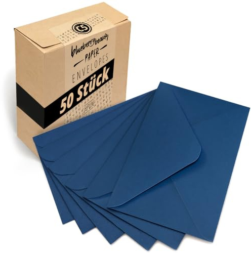 Japun - Buste (50 pezzi) - formato C5, 220 x 156 mm, blu