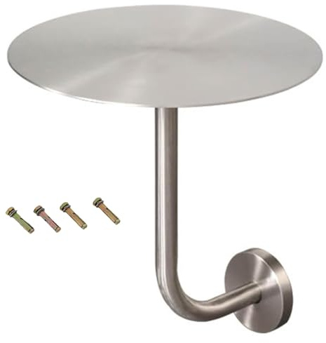 Generisch Kleiner Runder Wandtisch Edelstahl-Bar-Beistelltisch, Moderner Esstisch In L-Form, Kaffeetisch Zum Aufhängen Für Büro, Zuhause, Kneipe(30cm)