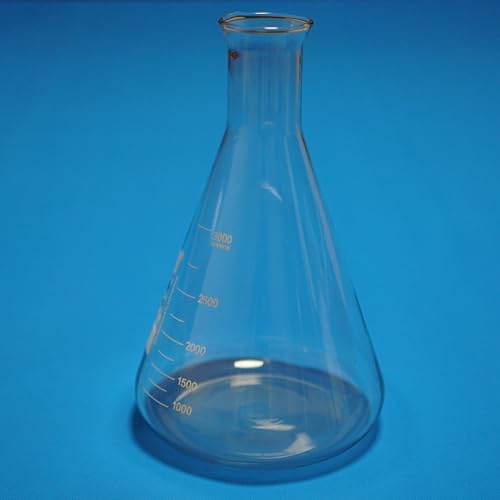1pcs Heavy Wall Borosilicate Glass Erlenmeyer Flask - 50-3000ml - Conical Laboratory Flask for Mixing, Heating, and Storage(300ml)