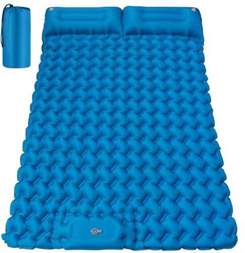 FORRINX Isomatte Camping Luftmatratze Ultraleicht Camping Matratze mit Kissen Tragbar Luftzellenmatte Wasserdicht Schlafmatte für Outdoor, Wandern, Zelt, Strand