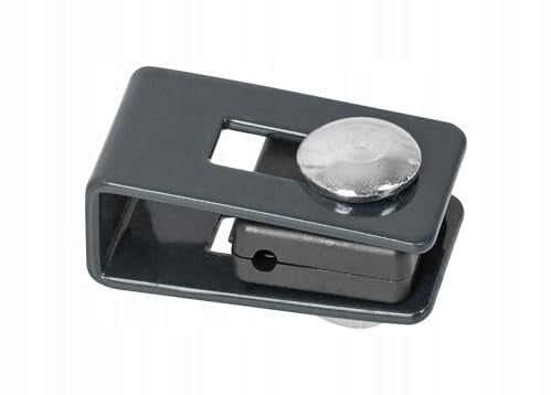 Alma Manufacturer Doppelstabmattenzaun Befestigung - 5x2 cm - U-Halter U-Bügel - Graphit 10 Stück