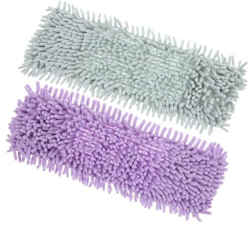 PRETYZOOM mop replacement pad flat mop refills 2pcs chenille hand wash easy to clean for wooden floors and tiles cleaning