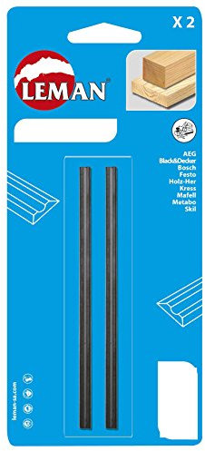 Leman 142.778.02 Pack de 2 lames de rabot électrique MD 78 x 5,5 x 1,1 mm