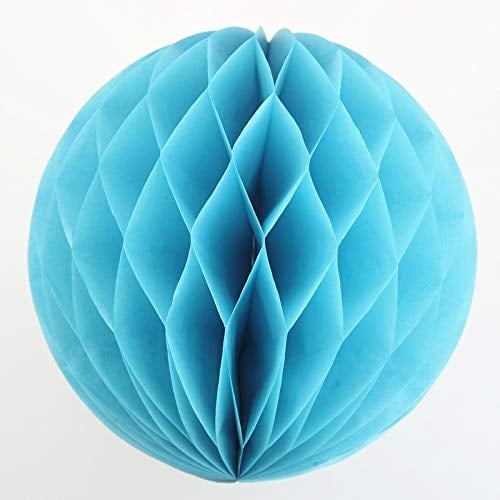 10 Wabenbälle 20cm Set // Waben Ball Hänge Deko Ballons Laternen Wabenball Dekoration Bälle Pompons Papier Party Hochzeit (hellblau 311)
