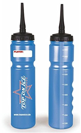 Top on Ice Hockey Silver Safe Gourde avec longue paille 1 l