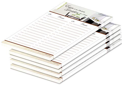 PRICARO Einkaufsliste Wohnen, braun, A6, 5 Stück