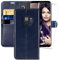 MONASAY Galaxy S9 Wallet Case, 5.8-inch, [Screen Protector Included][RFID Blocking] Flip Folio Leather Cell Phone Cover with Credit Card Holder for Samsung Galaxy S9,Blue