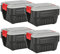Rubbermaid ActionPacker Aufbewahrungsbox, abschließbar 8 Gal - 4 Pack schwarz