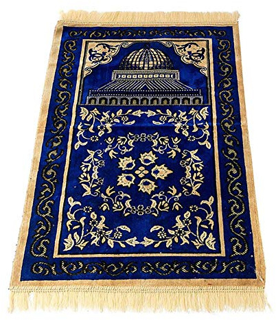 dewdropy Chenille Muslim Gebet Anbetung Teppich Retro Fußmatten Weiche Baumwolle Islamischen Gebetsteppich 70cmX110cm