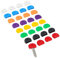 Cap Clé Colorées,32 Pack Clés Top Demi-Tours Couvre-Clés pour Identifier Clé Couverture pour Claviers Hôtel Bureau à Domicile Caoutchouc