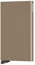 Secrid Card Protector Color Sand Kartenetui aus Aluminium, Farbe: Sand, für 4 Karten mit oder 6 Karten ohne Prägung, Maße: 10,2 x 6,3 x 0,8 cm, C-Sand