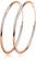 Damen Creolen Ohrringe Sterling Silber Huggie Kreolen Groß Rund Hängend Klapp-Creolen Ohrhänger für Frauen Mädchen Schmuck Durchmesser Rosa Gold 30mm