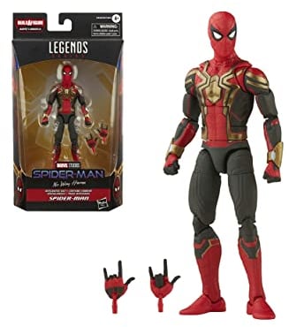 Marvel Legends Series Integrated Suit Spider-Man 15cm Collectible Action Figure Toy, 2 Accessories