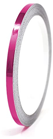 8,5 Meter Glanz Zierstreifen Auto Motorrad Boot Modellbau Silber Chrom - Finest Folia Dekorstreifen Seitenstreifen Klebestreifen (Chrom Pink, 5mm Breite)