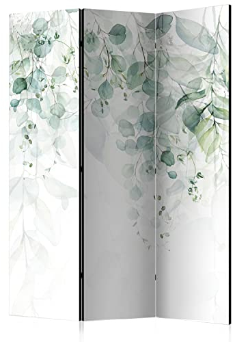 murando Raumteiler Foto Paravent grüne Blätter 135x172 cm beidseitig auf Vlies-Leinwand Bedruckt Trennwand Spanische Wand Sichtschutz Raumtrenner Design Efeu Natur Pflanzen wie gemalt b-C-0615-z-b