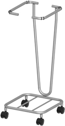 neoLab Stahl Müllbeutel-Ständer für Säcke, 60 L, 38 x 38 x 83 cm (B x L x H), fahrbar, Grau/Hellgrau