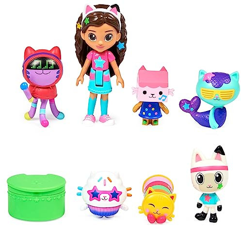 Gabby's Dollhouse, Set di Personaggi a Tema Festa da Ballo con Bambola di Gabby, 6 Gatti Giocattolo e Accessori, per Bambini dai 3 Anni in su, Multicolore, 6064152